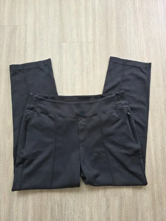 Athleta Eastbound Straight Pant Womens 14 Black Travel Stretch Work - Picture 15 of 16